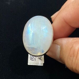 Elegant Silver Moonstone Ring